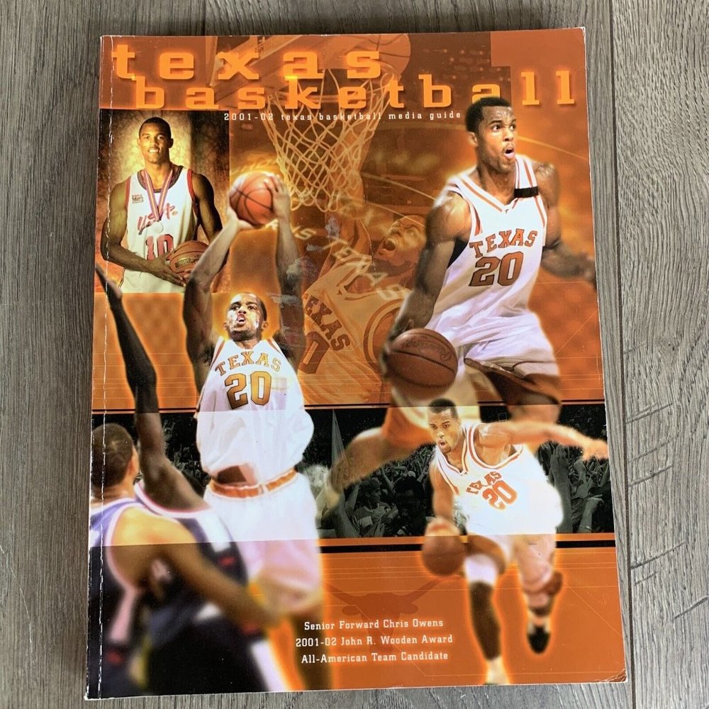 2001-02 Texas Men’s Basketball Media Guide UT University Of Texas Longhorns